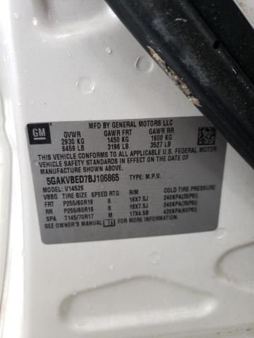 2011 Buick Enclave Cxl VIN: 5GAKVBED7BJ106865 Lot: 61068084