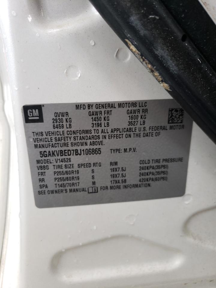 5GAKVBED7BJ106865 2011 Buick Enclave Cxl