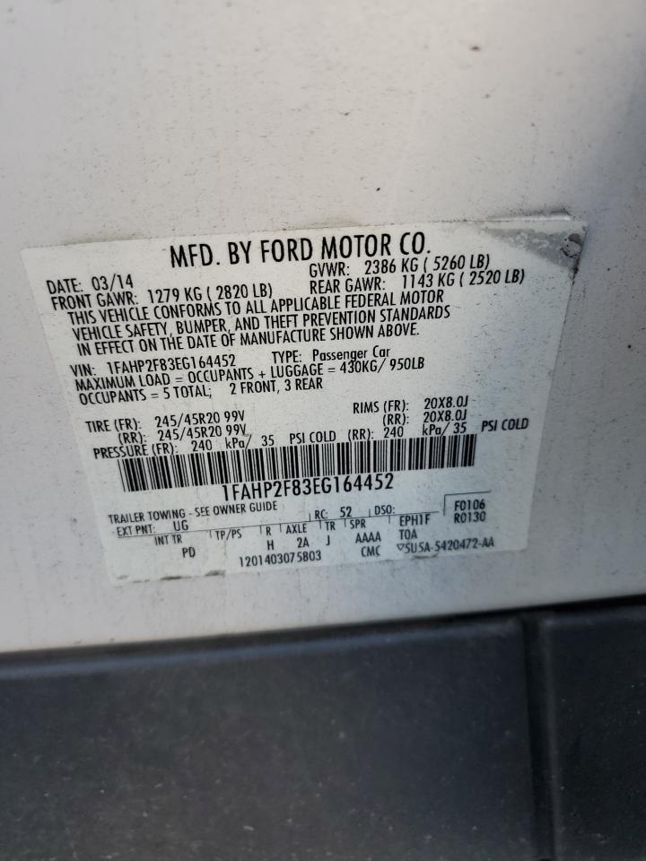 1FAHP2F83EG164452 2014 Ford Taurus Limited