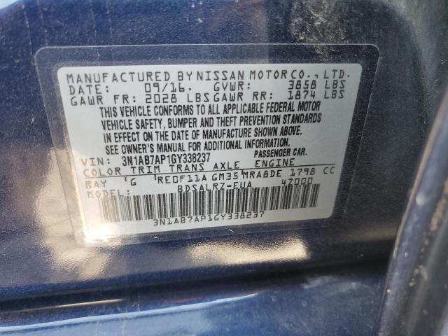 2016 NISSAN SENTRA S - 3N1AB7AP1GY338237