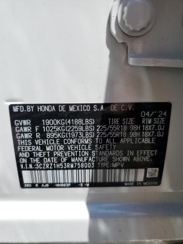 2024 HONDA HR-V SPORT - 3CZRZ1H53RM758003