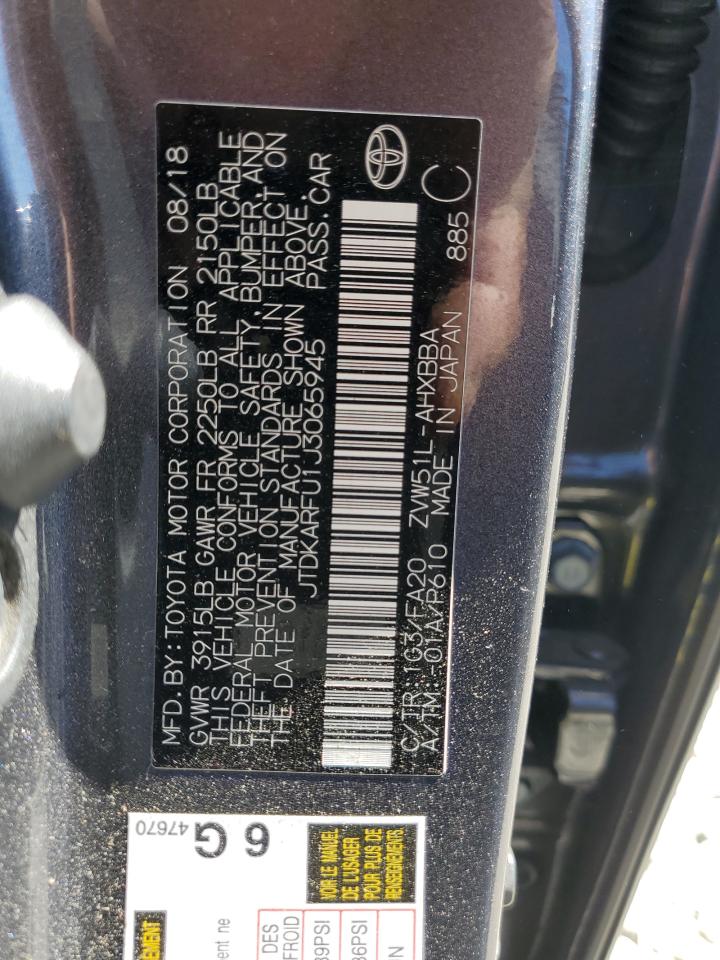 JTDKARFU1J3065945 2018 Toyota Prius