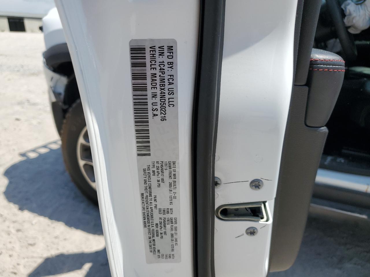 1C4PJMBX4ND502216 2022 Jeep Cherokee Trailhawk