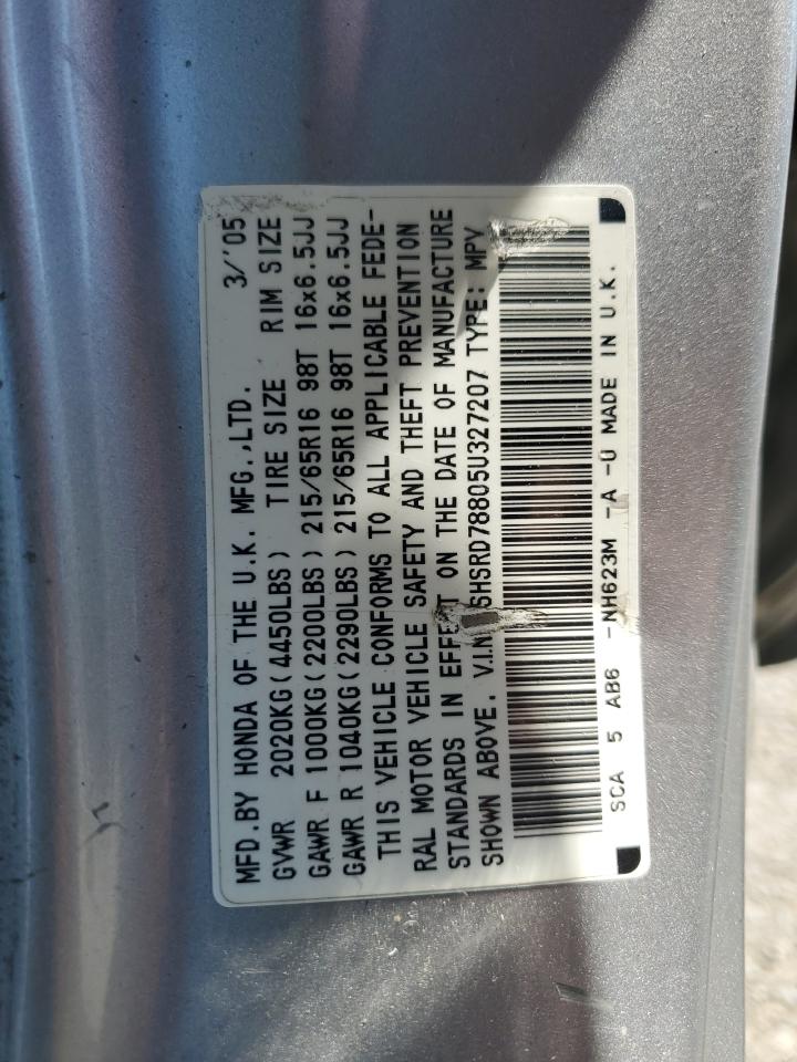 SHSRD78805U327207 2005 Honda Cr-V Ex