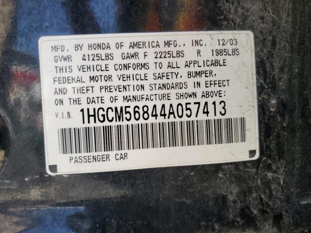 2004 Honda Accord Ex VIN: 1HGCM56844A057413 Lot: 61448914