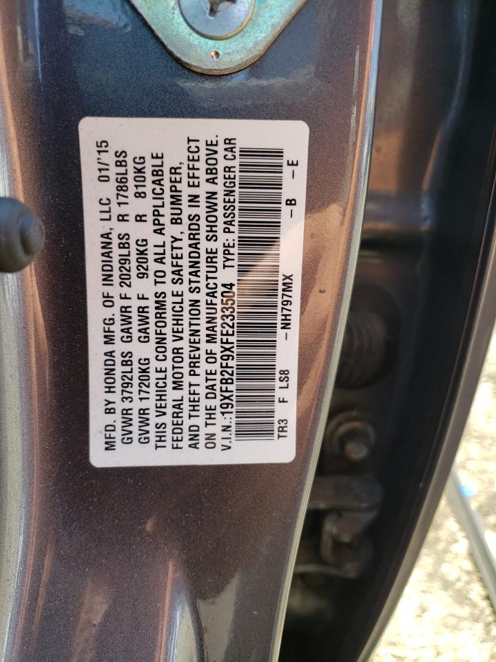 19XFB2F9XFE233504 2015 Honda Civic Exl 19XFB2F9XFE233504 2015 Honda Civic Exl