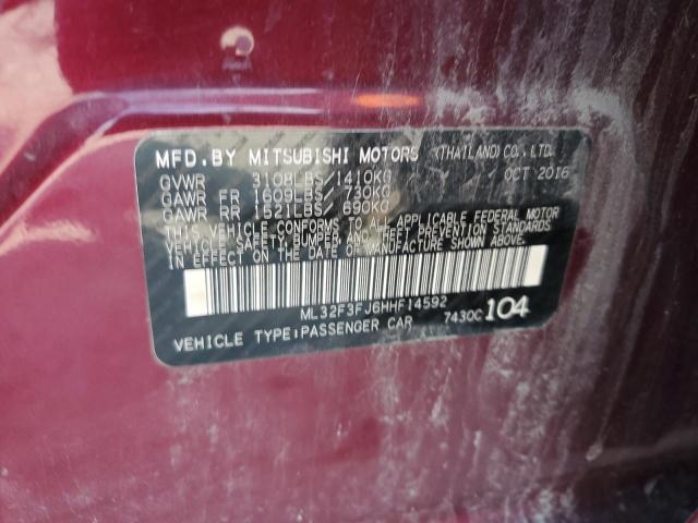 2017 MITSUBISHI MIRAGE G4 - ML32F3FJ6HHF14592