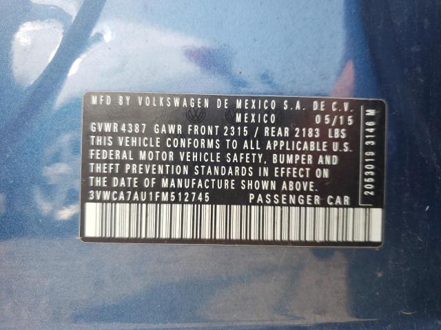 2015 VOLKSWAGEN GOLF SPORT - 3VWCA7AU1FM512745