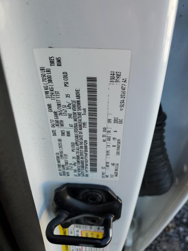 1FTFW1EF7HFB98029 2017 Ford F150 Supercrew