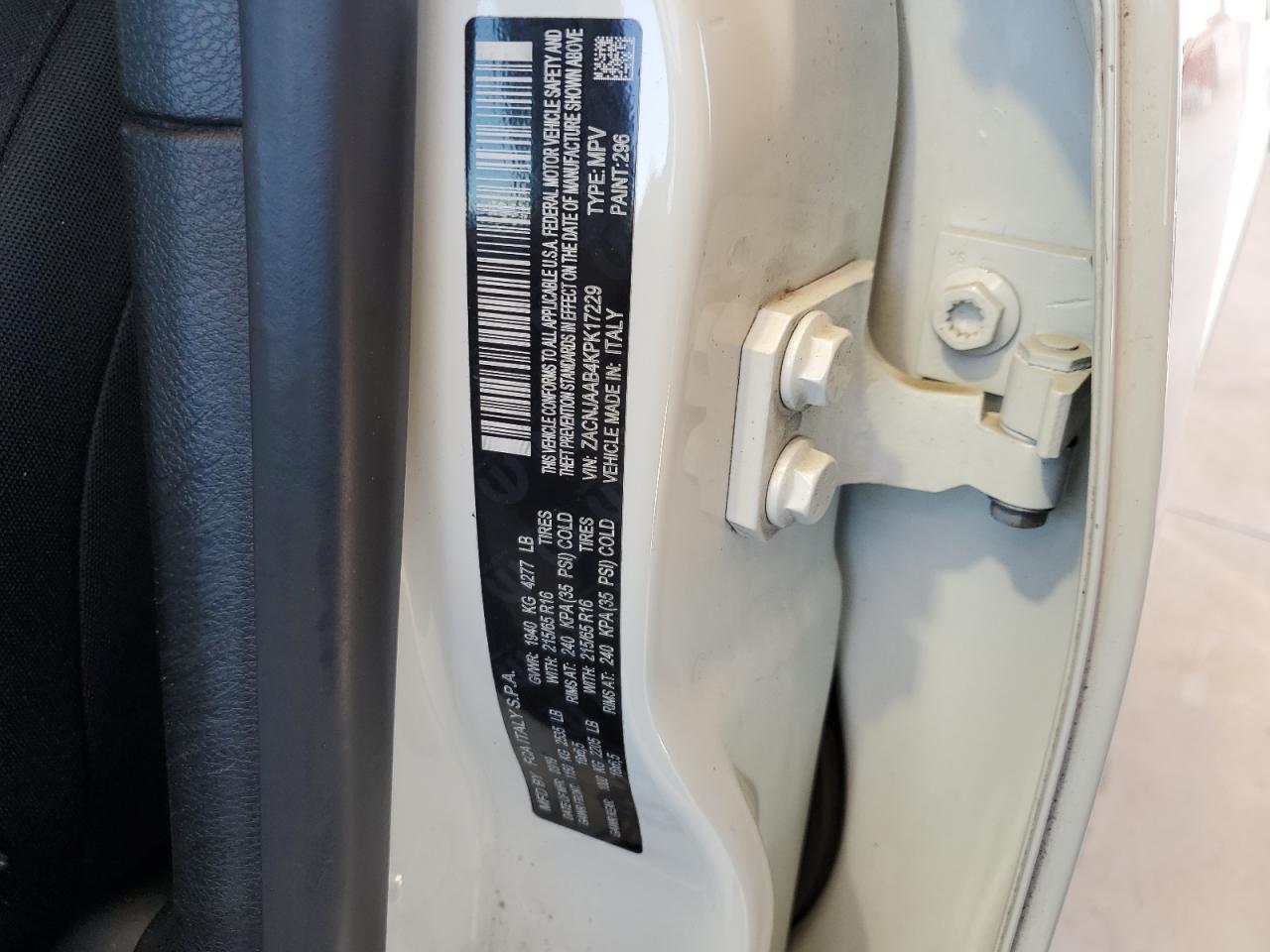 ZACNJAAB4KPK17229 2019 Jeep Renegade Sport