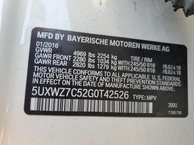 VIN 5UXWZ7C52G0T42526 2016 BMW X3, Sdrive28I no.13