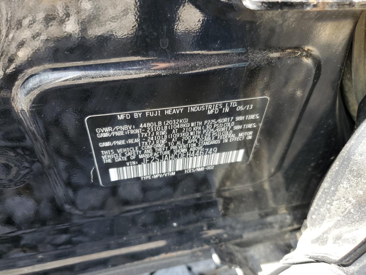 JF2SJAHC0EH446749 2014 Subaru Forester 2.5I Limited