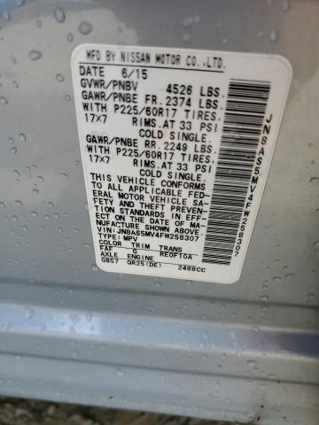 2015 NISSAN ROGUE SELE - JN8AS5MV4FW258307