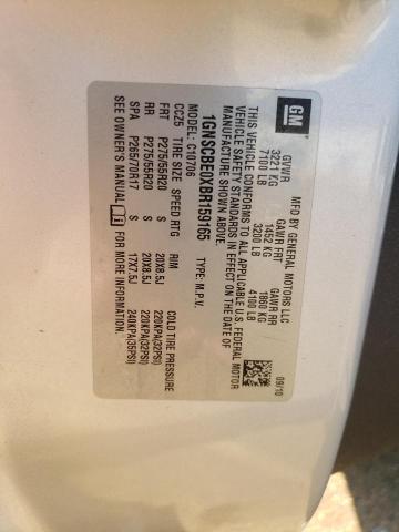 2011 Chevrolet Tahoe C1500 Lt VIN: 1GNSCBE0XBR159165 Lot: 61928514