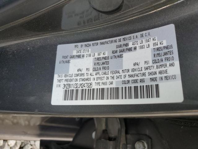 VIN 3MZBN1V32JM247826 2018 Mazda 3, Touring no.12