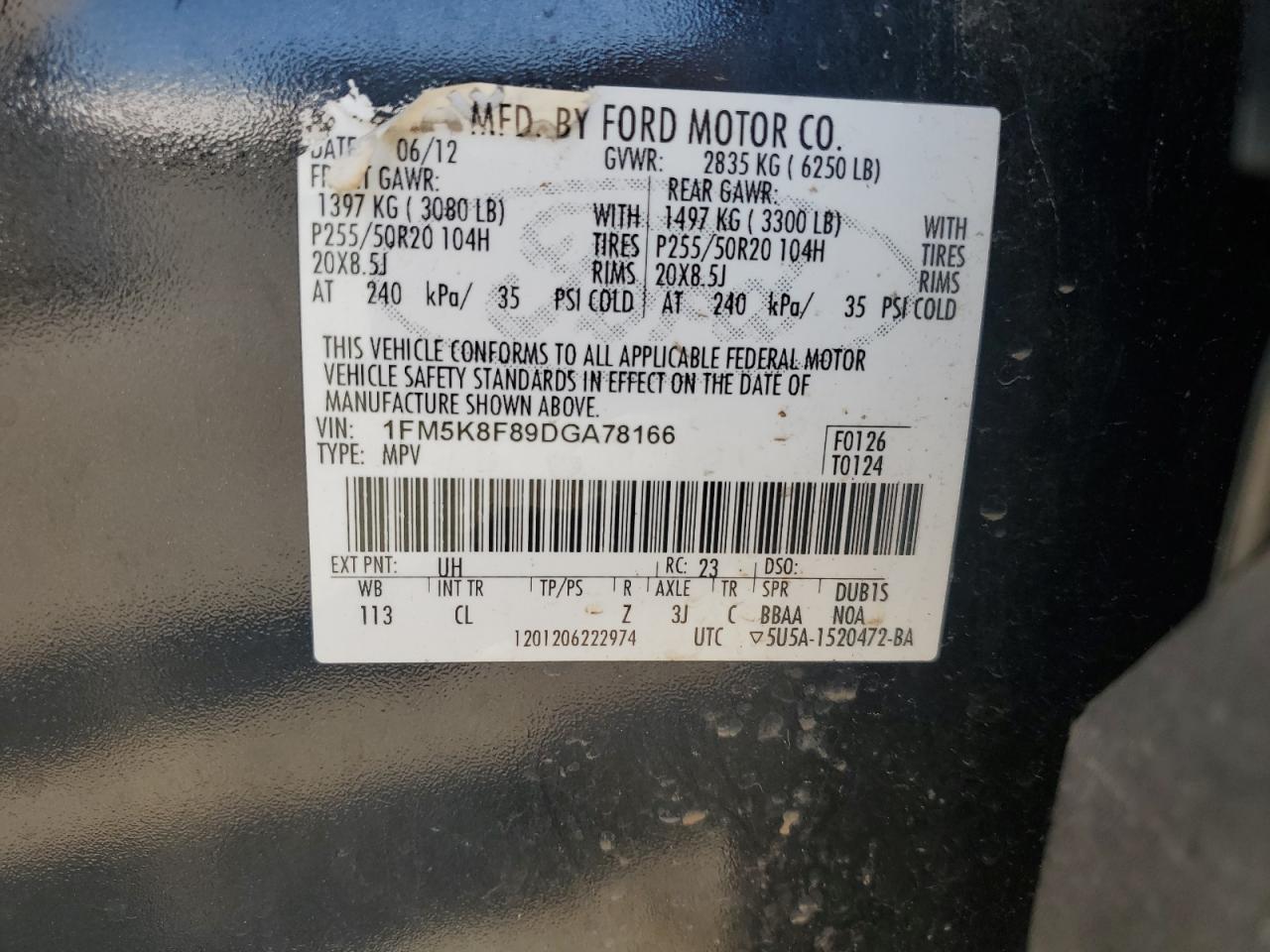 Lot #3045849648 2013 FORD EXPLORER L