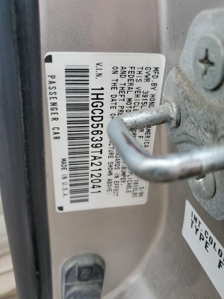 1HGCD5639TA212041 1996 Honda Accord Lx