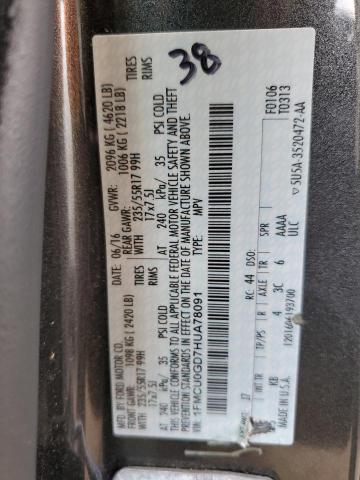 2017 FORD ESCAPE SE - 1FMCU0GD7HUA78091