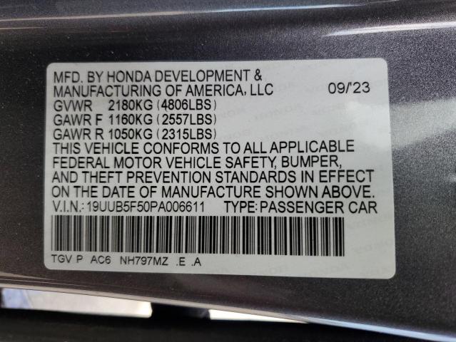 2023 Acura Tlx Tech A VIN: 19UUB5F50PA006611 Lot: 48993604