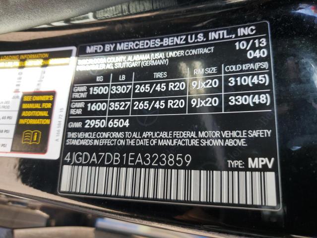 VIN 4JGDA7DB1EA323859 2014 Mercedes-Benz ML-Class, ... no.13