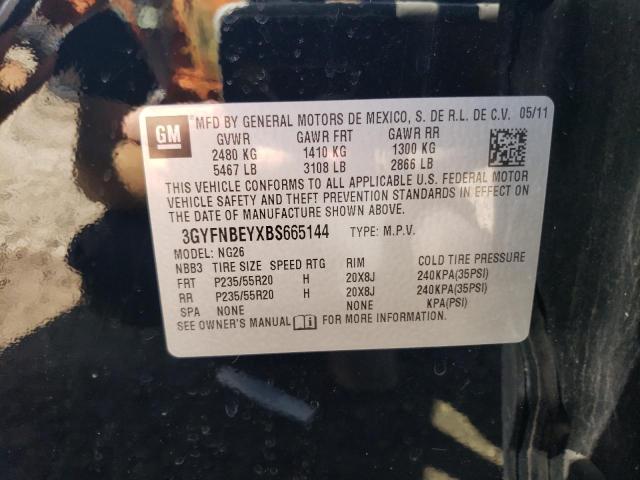 2011 Cadillac Srx Performance Collection VIN: 3GYFNBEYXBS665144 Lot: 60300744