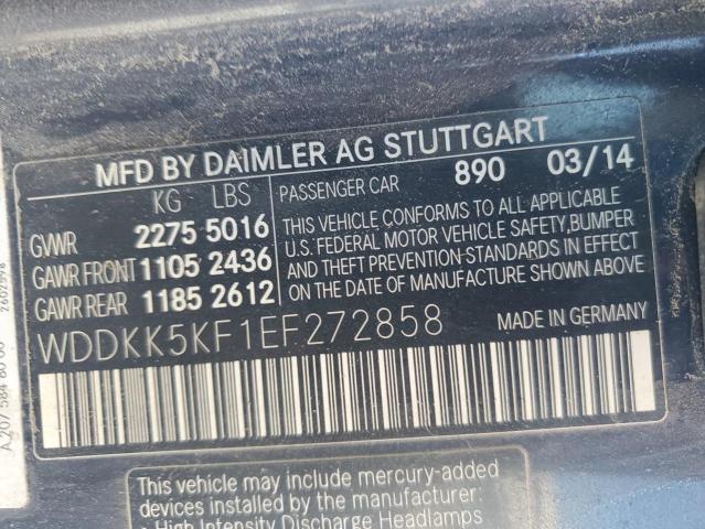 2014 Mercedes-Benz E 350 VIN: WDDKK5KF1EF272858 Lot: 61743414