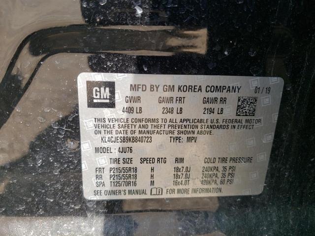 2019 Buick Encore Preferred VIN: KL4CJESB9KB840723 Lot: 63071034