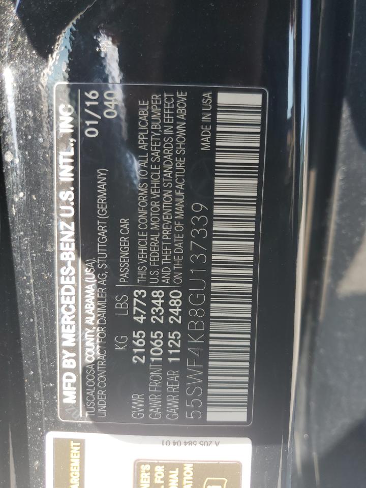 55SWF4KB8GU137339 2016 Mercedes-Benz C 300 4Matic