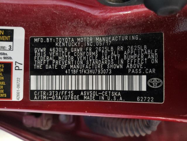 2017 TOYOTA CAMRY LE - 4T1BF1FK3HU793073