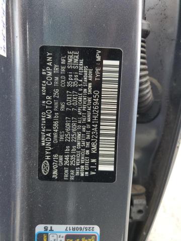 2017 Hyundai Tucson Se VIN: KM8J23A41HU269450 Lot: 62687964