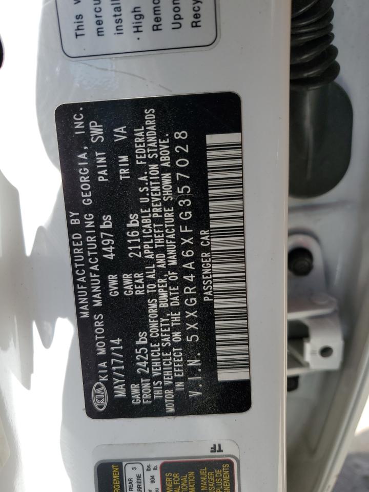 5XXGR4A6XFG357028 2015 Kia Optima Sx