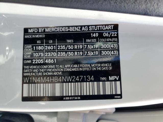 2022 Mercedes-Benz Glb 250 4Matic VIN: W1N4M4HB4NW247134 Lot: 62980114