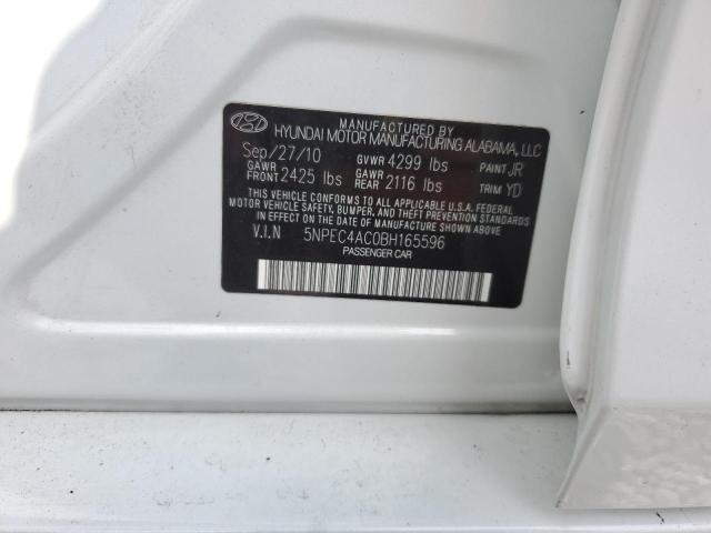 2011 Hyundai Sonata Se VIN: 5NPEC4AC0BH165596 Lot: 61818504