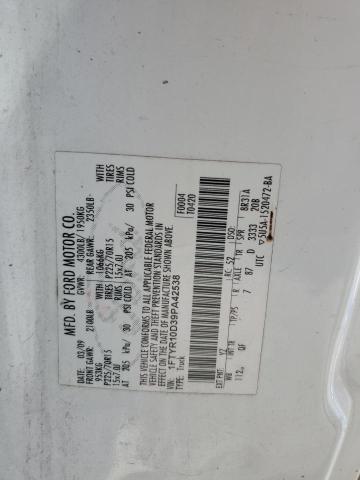 2009 Ford Ranger VIN: 1FTYR10D39PA42538 Lot: 61689554