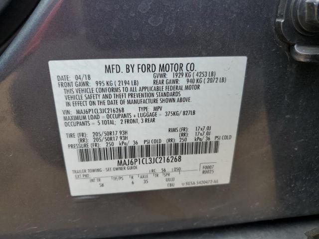 2018 Ford Ecosport Ses VIN: MAJ6P1CL3JC216268 Lot: 63303964