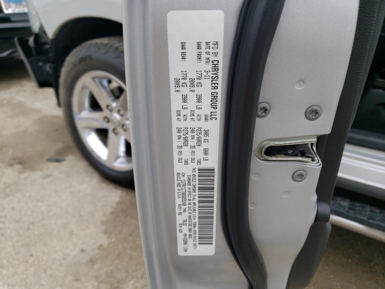 1D7RV1CT8BS655248 2011 Dodge Ram 1500