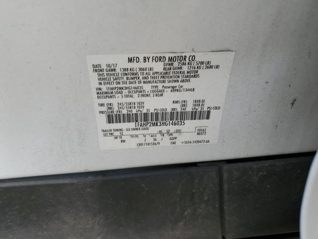 2017 Ford Taurus Police Interceptor VIN: 1FAHP2MK3HG146035 Lot: 62397174