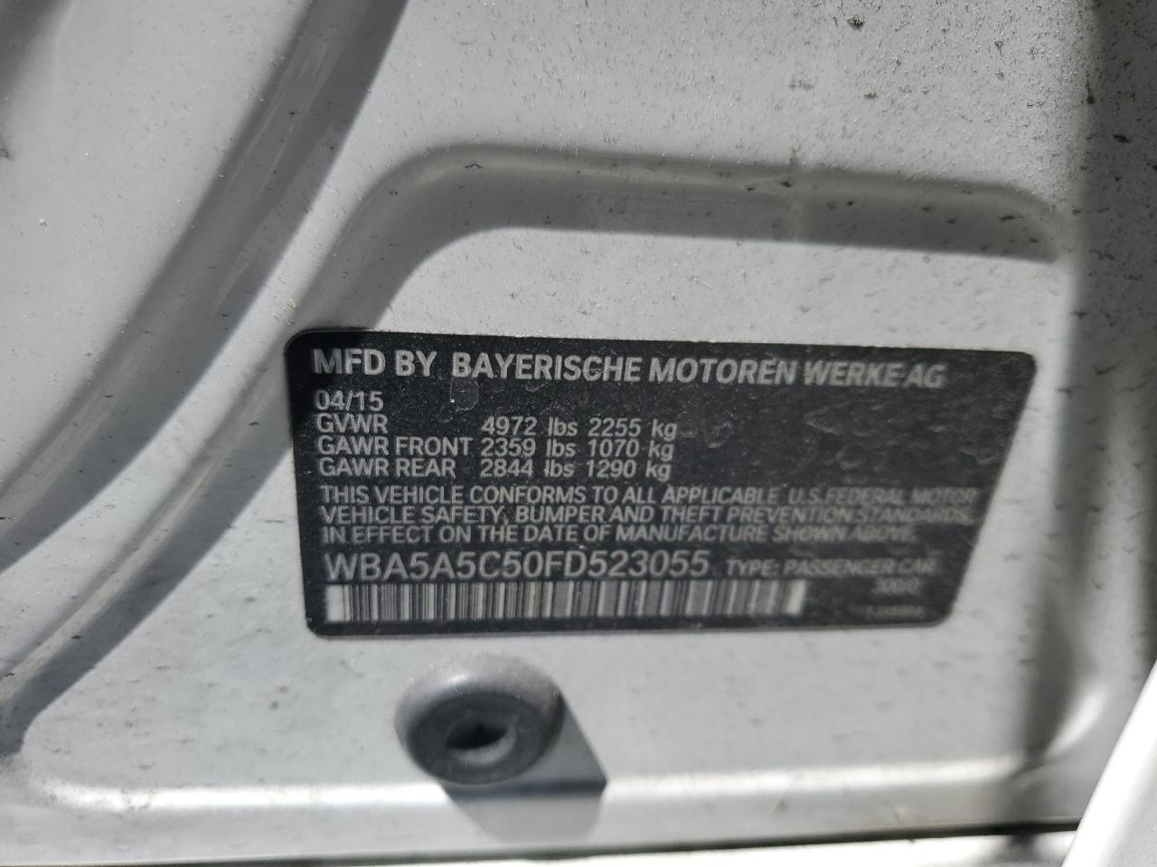 WBA5A5C50FD523055 2015 BMW 528 I