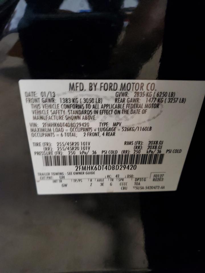 2FMHK6DT4DBD29420 2013 Ford Flex Limited