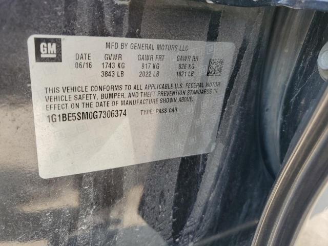 2016 CHEVROLET CRUZE LT - 1G1BE5SM0G7306374