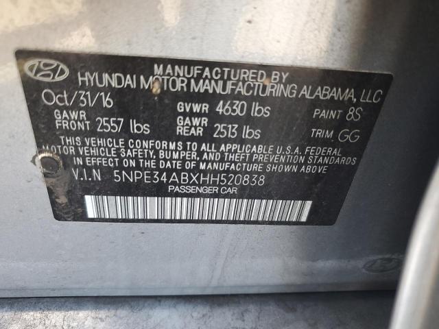 2017 HYUNDAI SONATA SPO - 5NPE34ABXHH520838