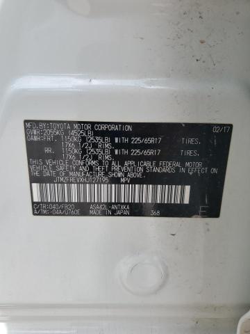 2017 Toyota Rav4 Le VIN: JTMZFREVXHJ127195 Lot: 61964104