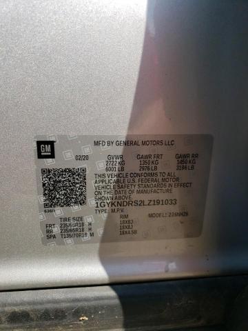 2020 Cadillac Xt5 Premium Luxury VIN: 1GYKNDRS2LZ191033 Lot: 62117844