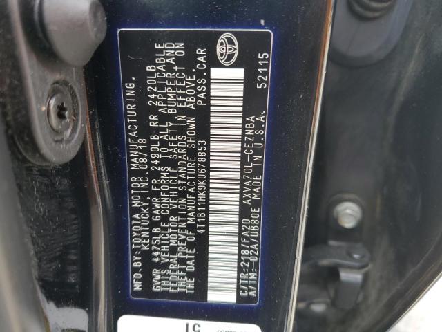 VIN 4T1B11HK9KU678853 2019 Toyota Camry, L no.13