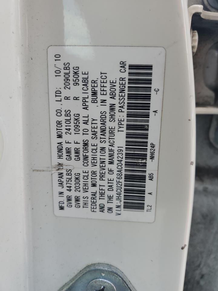 JH4CU2F68AC042391 2010 Acura Tsx