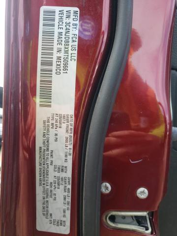 2021 Jeep Compass Latitude VIN: 3C4NJDBBXMT509661 Lot: 61707654