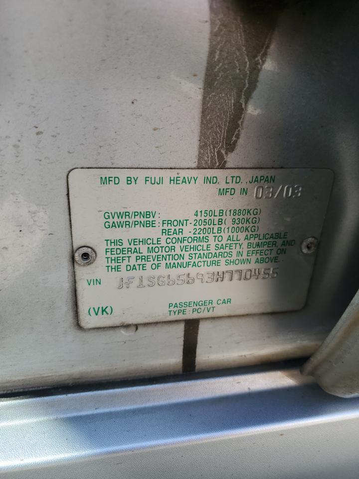 JF1SG65693H770455 2003 Subaru Forester 2.5Xs