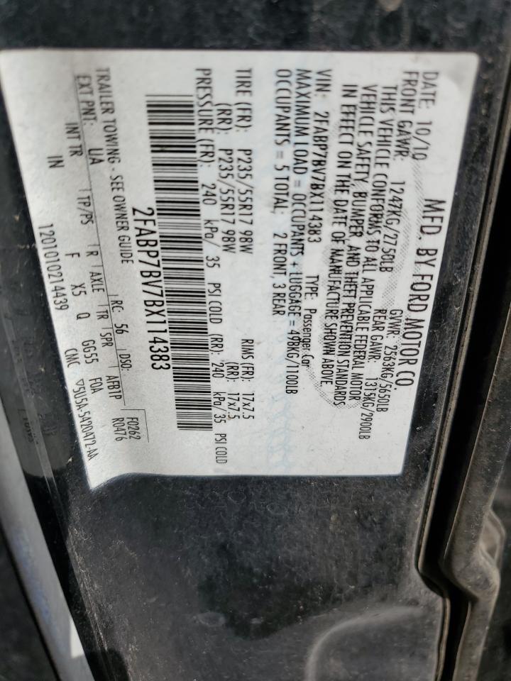 2FABP7BV7BX114383 2011 Ford Crown Victoria Police Interceptor