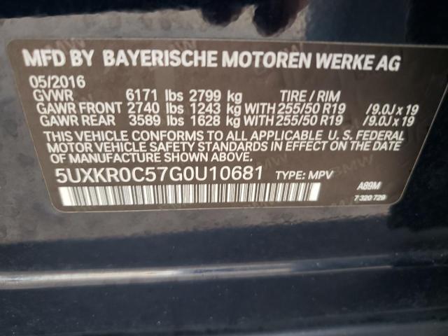 VIN 5UXKR0C57G0U10681 2016 BMW X5, Xdrive35I no.13