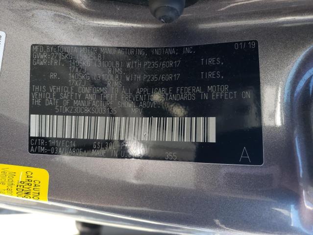 2019 TOYOTA SIENNA LE - 5TDKZ3DC8KS003135